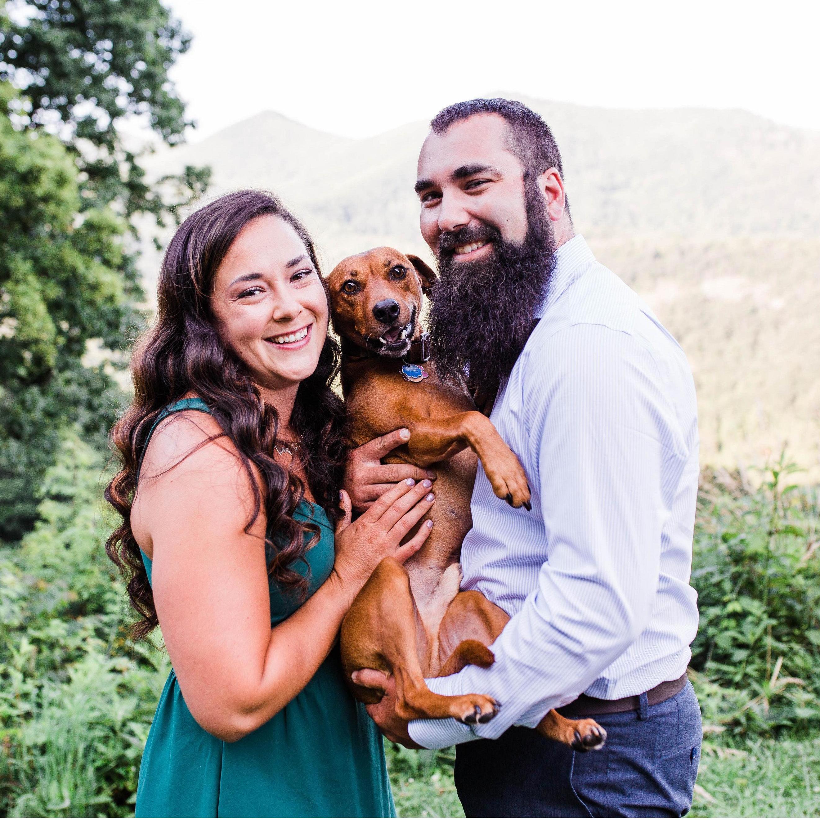 Jun. 2020. Asheville, NC. Engagement photos along the Blue Ridge Parkway (by our lovely photographer Melissa McElrath).