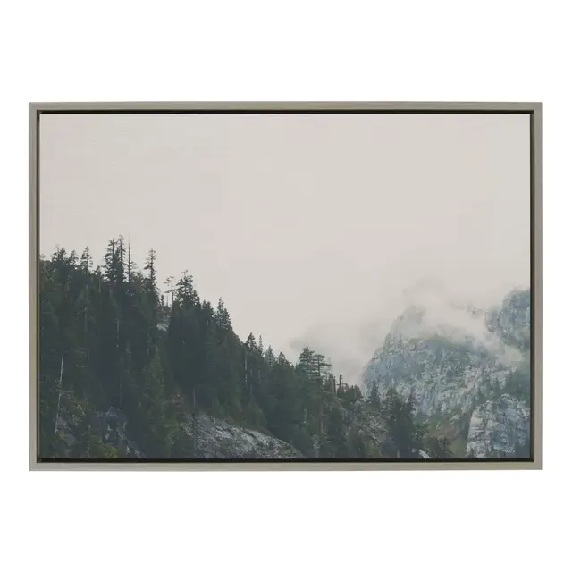 Kate and Laurel Sylvie 23-Inch x 33-Inch Power of Imagination Grey Framed Canvas Wall Art