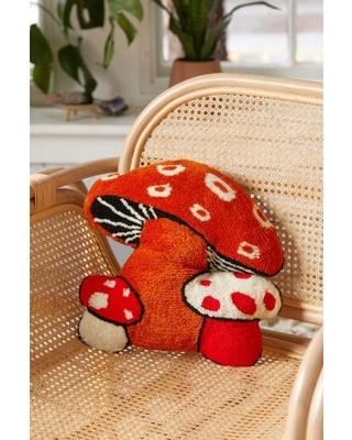 Mushroom Tufted Throw Pillow