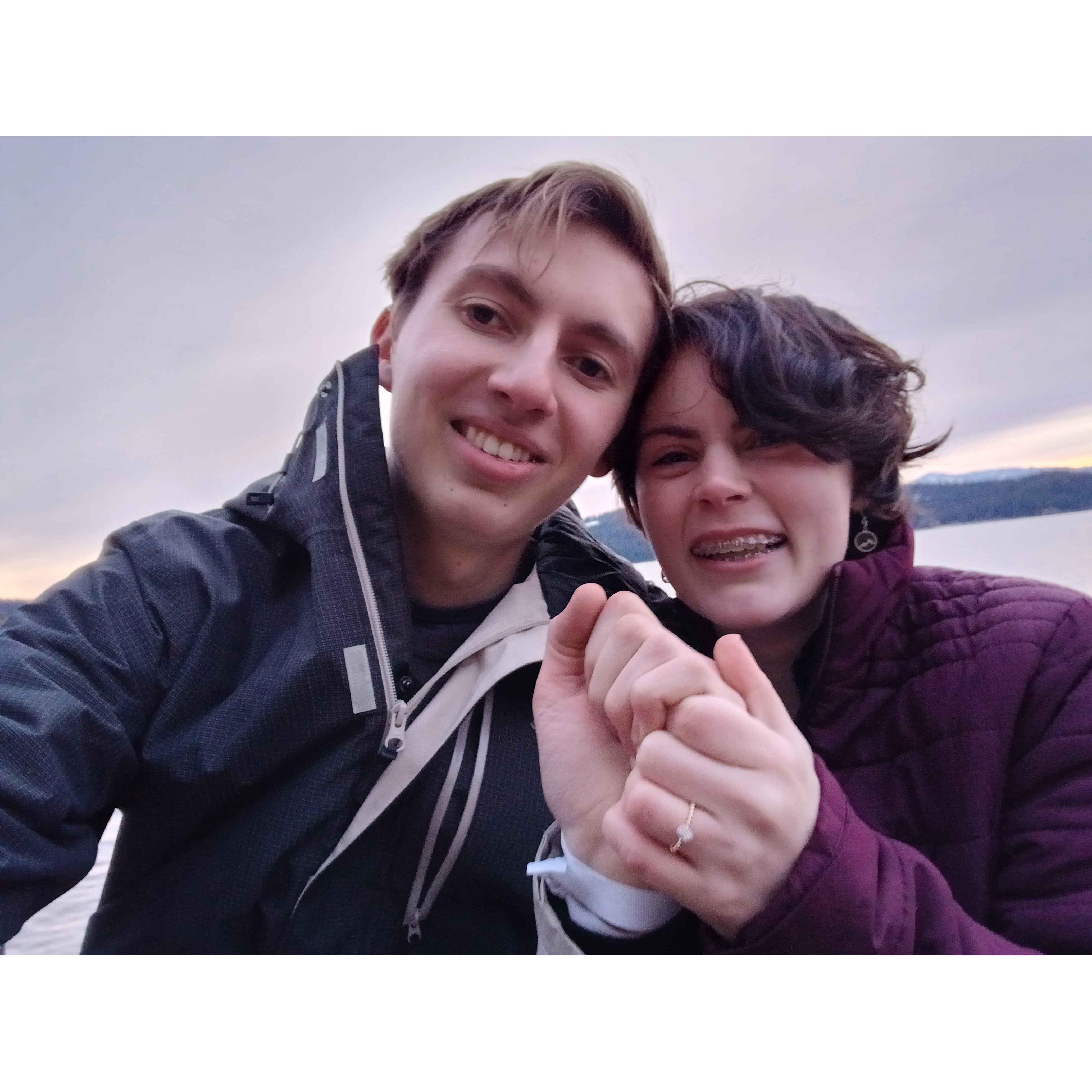 When we got engaged!