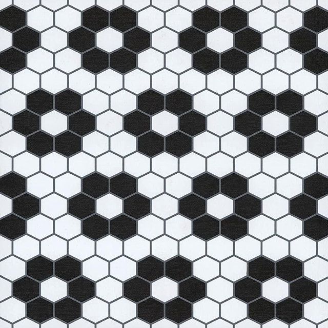 FloorPops FP3931 Biscotto Peel & Stick Floor Tiles, Black