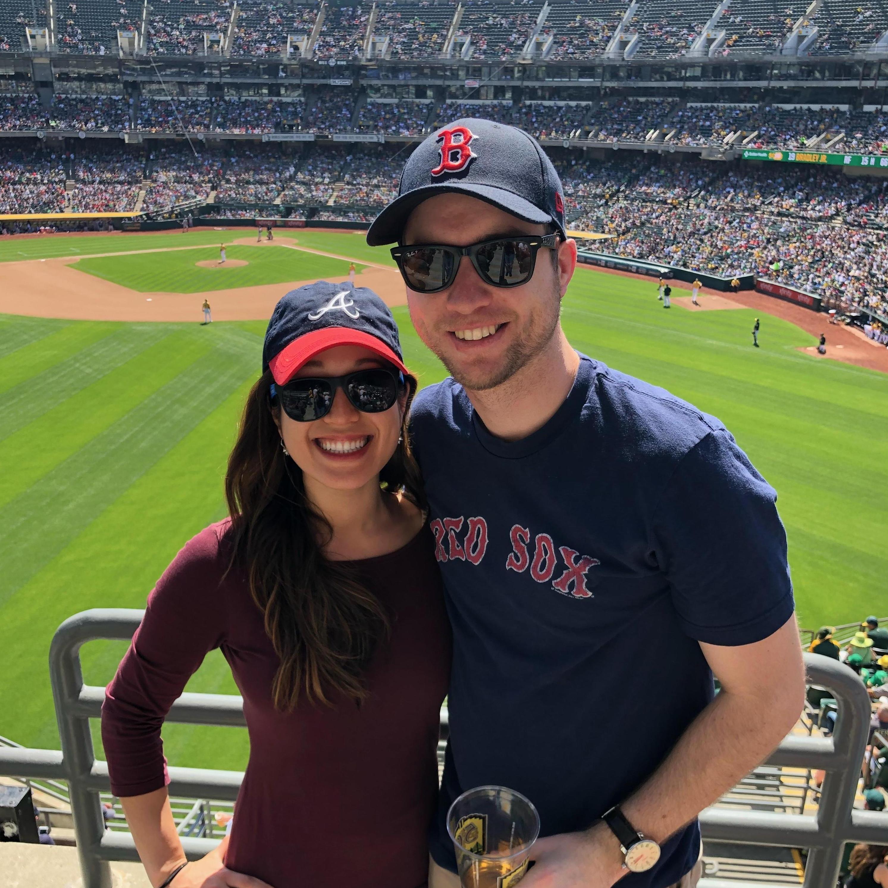 Kevin quickly converted me to a Red Sox fan (but still a Braves girl at heart!)