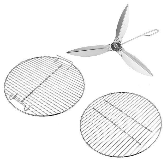 Outapark Grill Grate Replacement Parts for Weber 22'' Kettle Charcoal Grill,22 Inch Charcoal Kettle Accessories for Weber 7435 7441,One-Touch Cleaning System Kit for Weber 7444,Stainless Steel