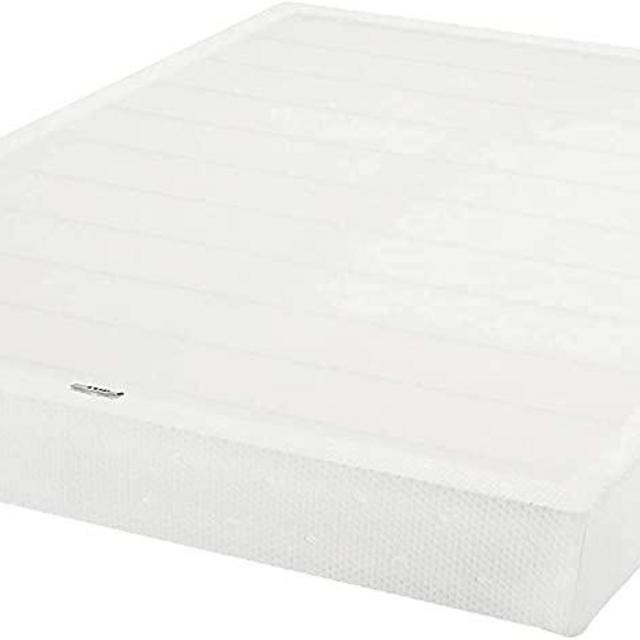 Amazon Basics Smart Box Spring Mattress Foundation, 9-Inch Bed Base - Queen, Tool-Free Easy Assembly