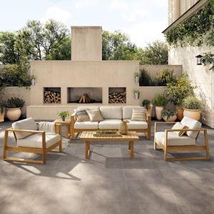 Outdoor Sofa, 2 Lounge Chairs & Table Set