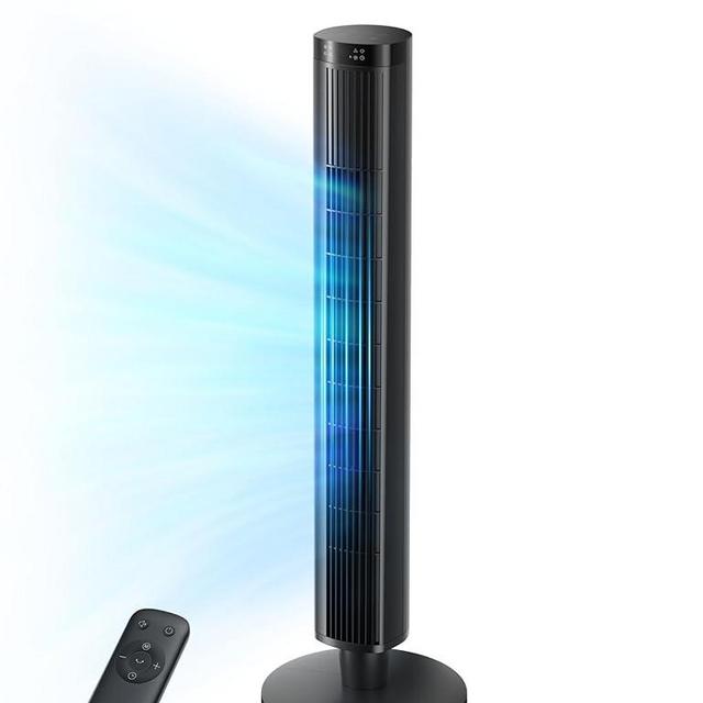 PELONIS 42-Inch Tower Fan for Bedroom – Oscillating Tower Fan with Remote Control – Indoor Quiet Fan with 6 Speeds, 4 Modes and 24-Hour Timer – ETL Certified