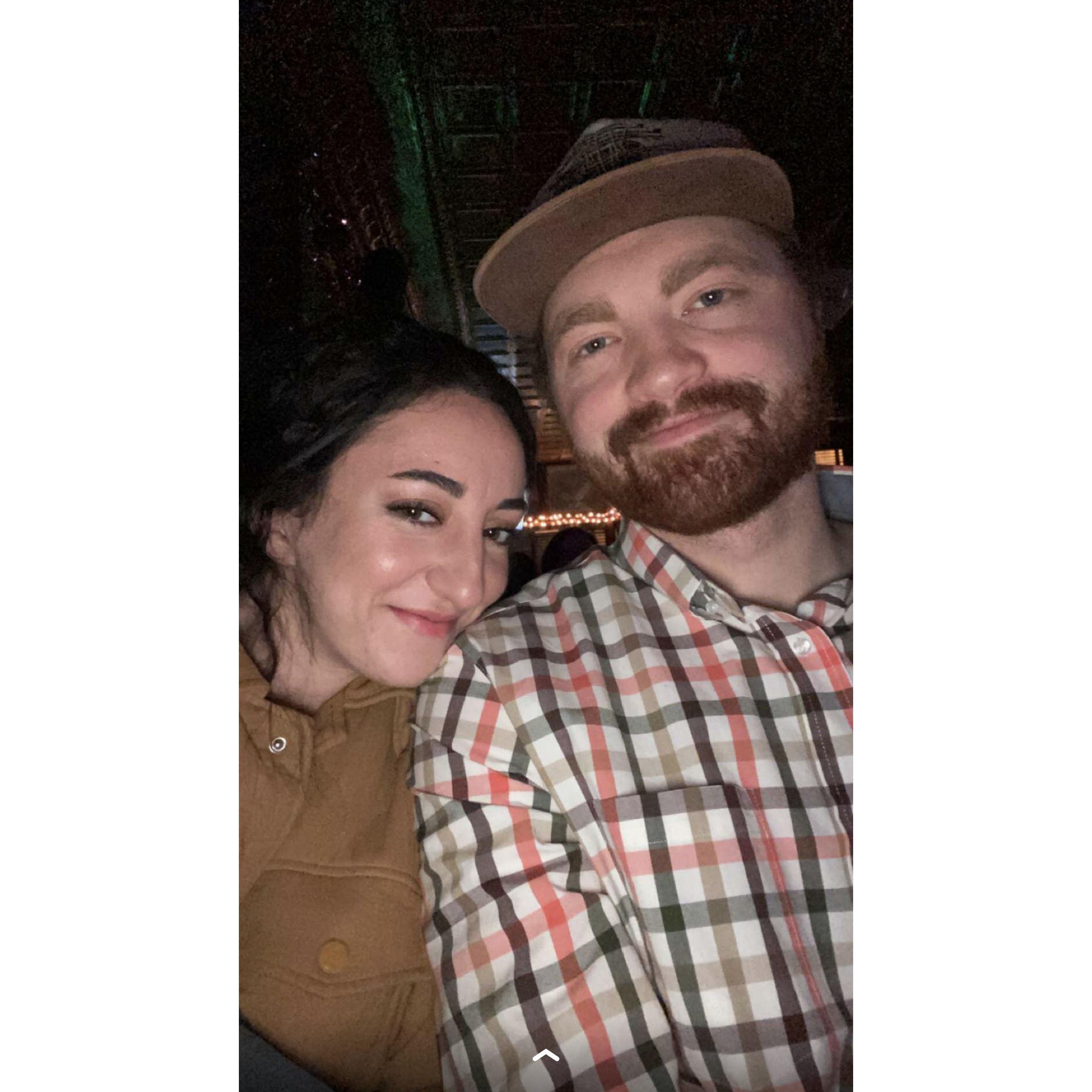 We said "I love you" for the first time this evening. After a Bob Marley Ragae night at Billy's in Eastown.
