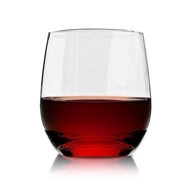 Vivocci Unbreakable Plastic Stemless Wine Glasses 12. 5 oz | 100% Tritan Heavy Base | Shatterproof Glassware | Ideal For Cocktails & Scotch | Perfect For Homes & Bars | Dishwasher Safe | Set of 6