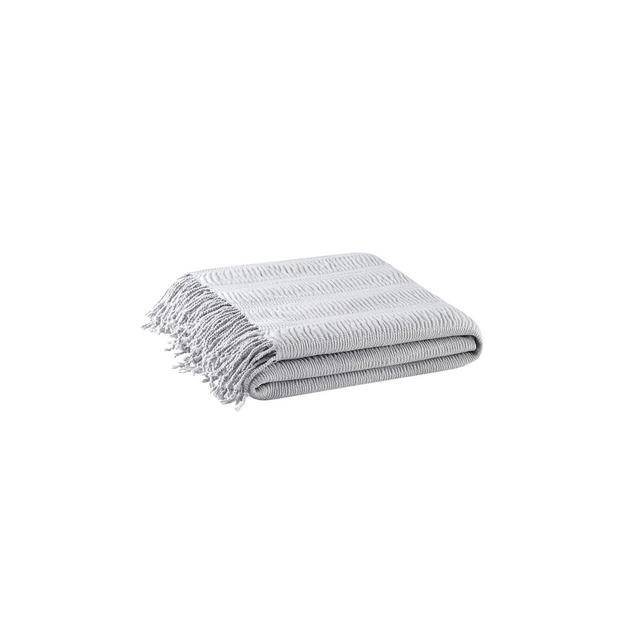 60"x50" Reeve Ruched Throw Blanket Gray