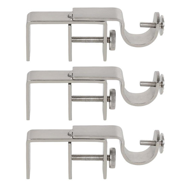 Outside Mounted Blinds Curtain Rod Bracket (Only Fit for 1.3-2 inches Rectangle Headrail) No Drill No Tools Required (Patent Depending)
