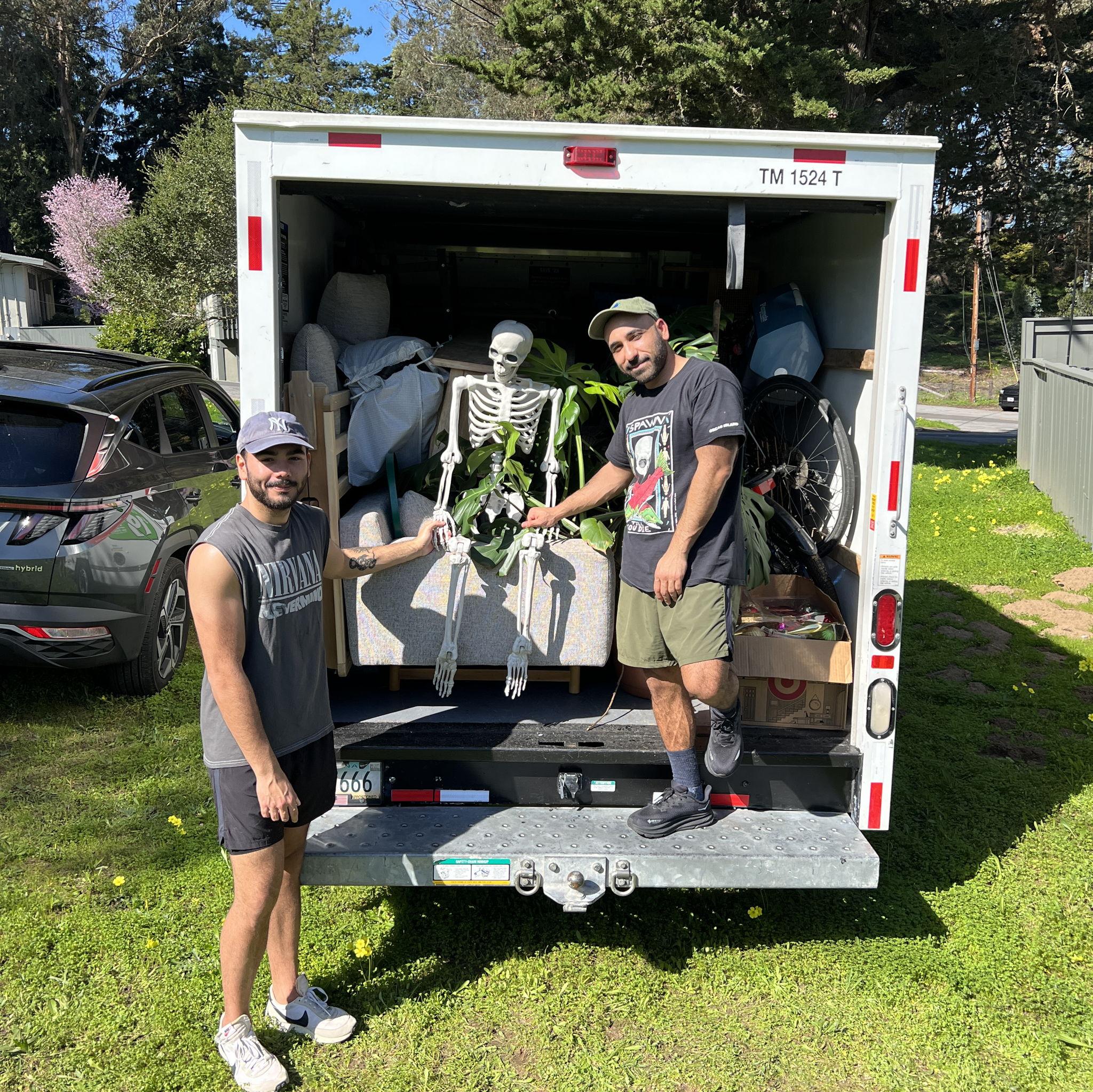 Moving day! A year after dating, we decided to move in together. One of Patrick's roommates snapped this picture right before we took off and said, "You better invite me to the wedding." She was as sure as we were about our inevitable betrothal.