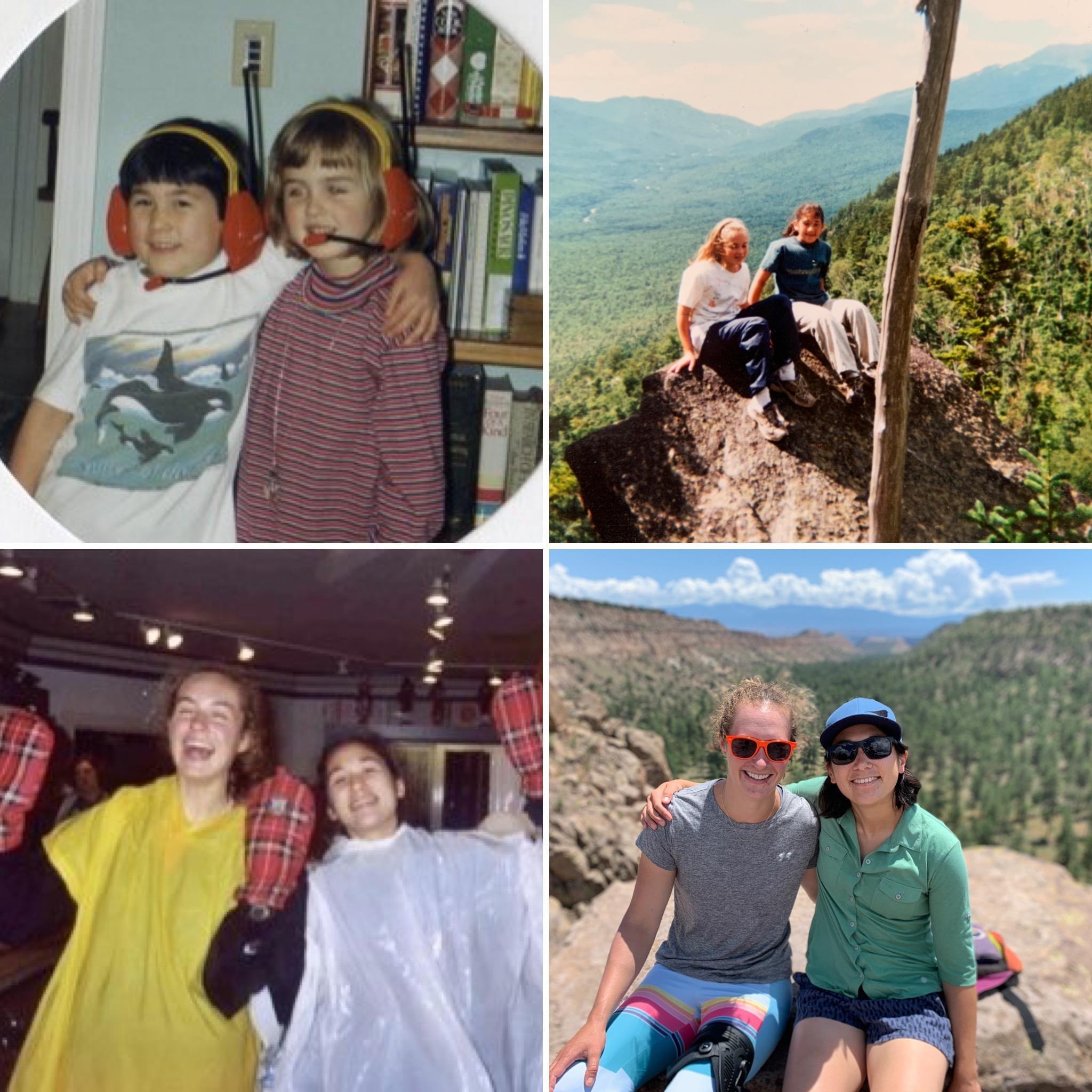 Al and Lisa through the years: walkie-talkie days, summer camp, high school and New Mexico 2019!