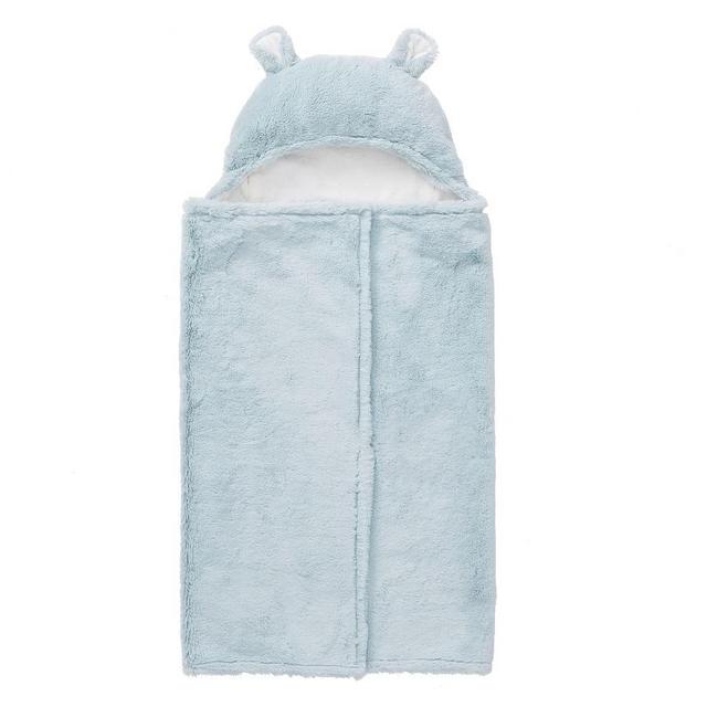 Fur Bear Hooded Towel, Hooded Towel, Light Blue
