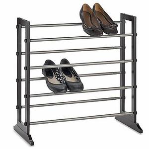 4-Tier Expandable Shoe Rack in Mahogany