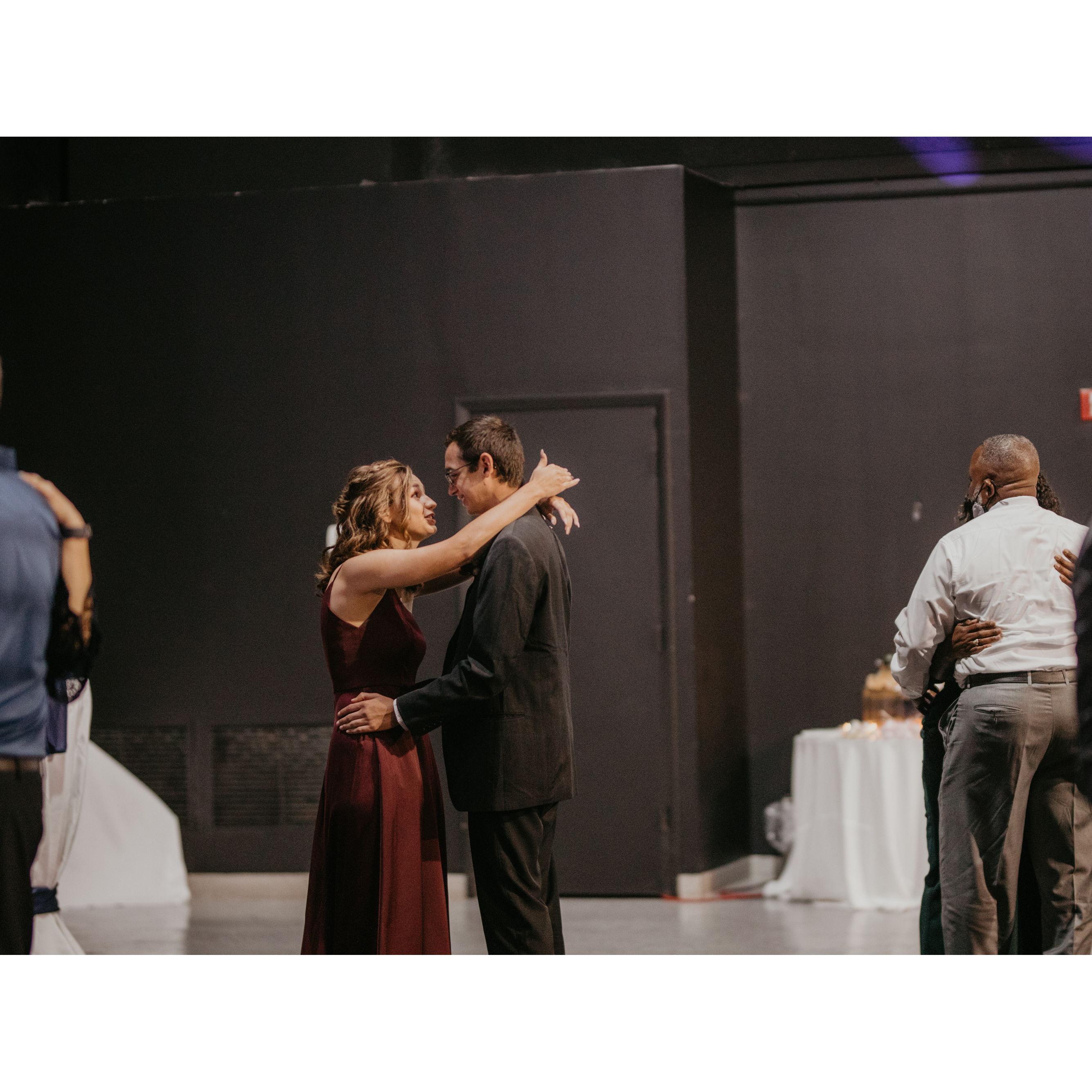 The first wedding we went together to as a couple.