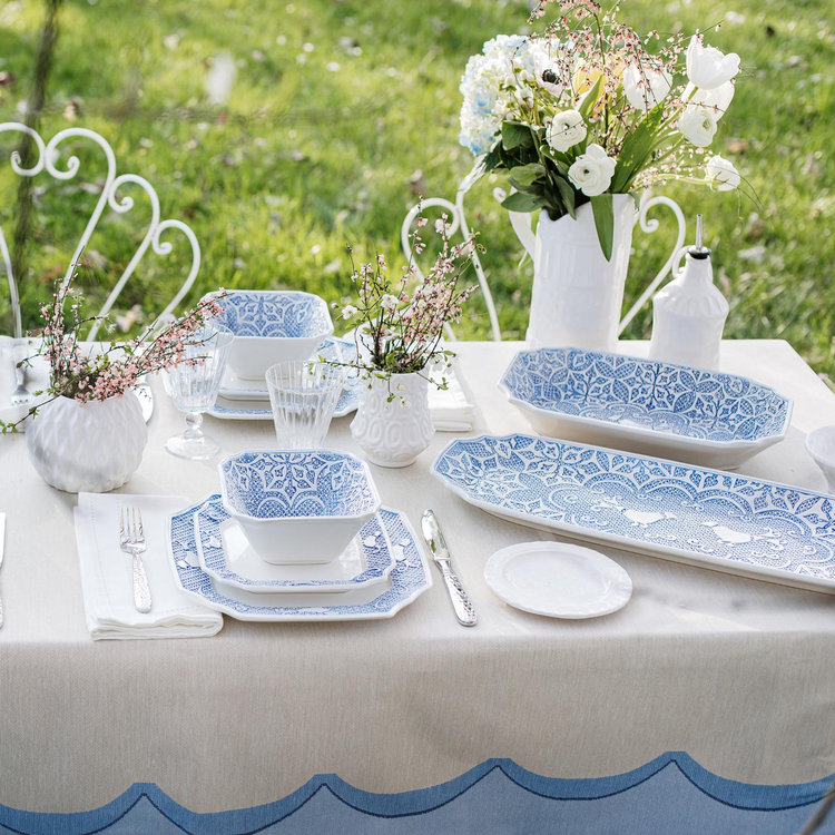 VIETRI, Uccello Blu Long Oval Platter | Zola