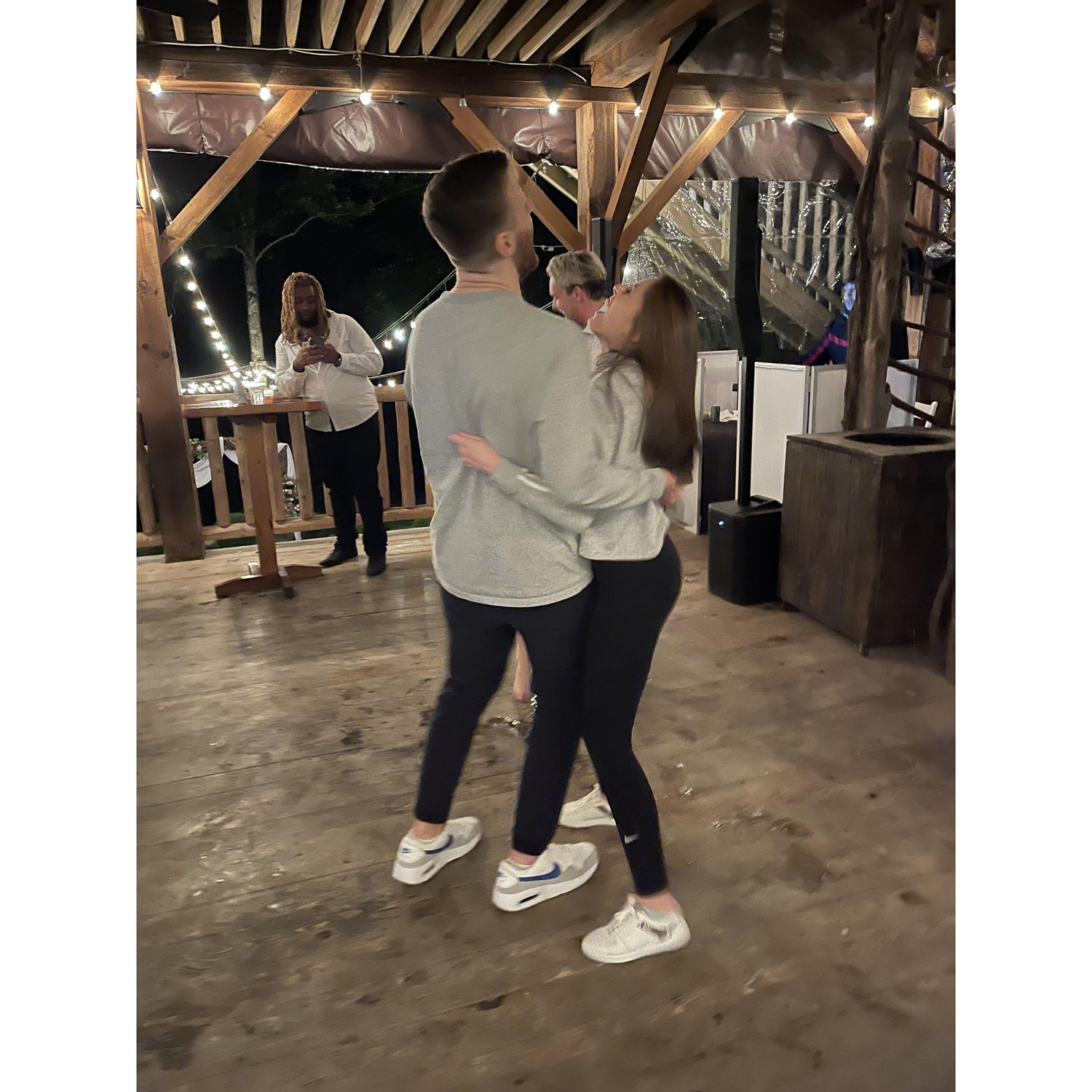 A rare sighting of us on a dance floor