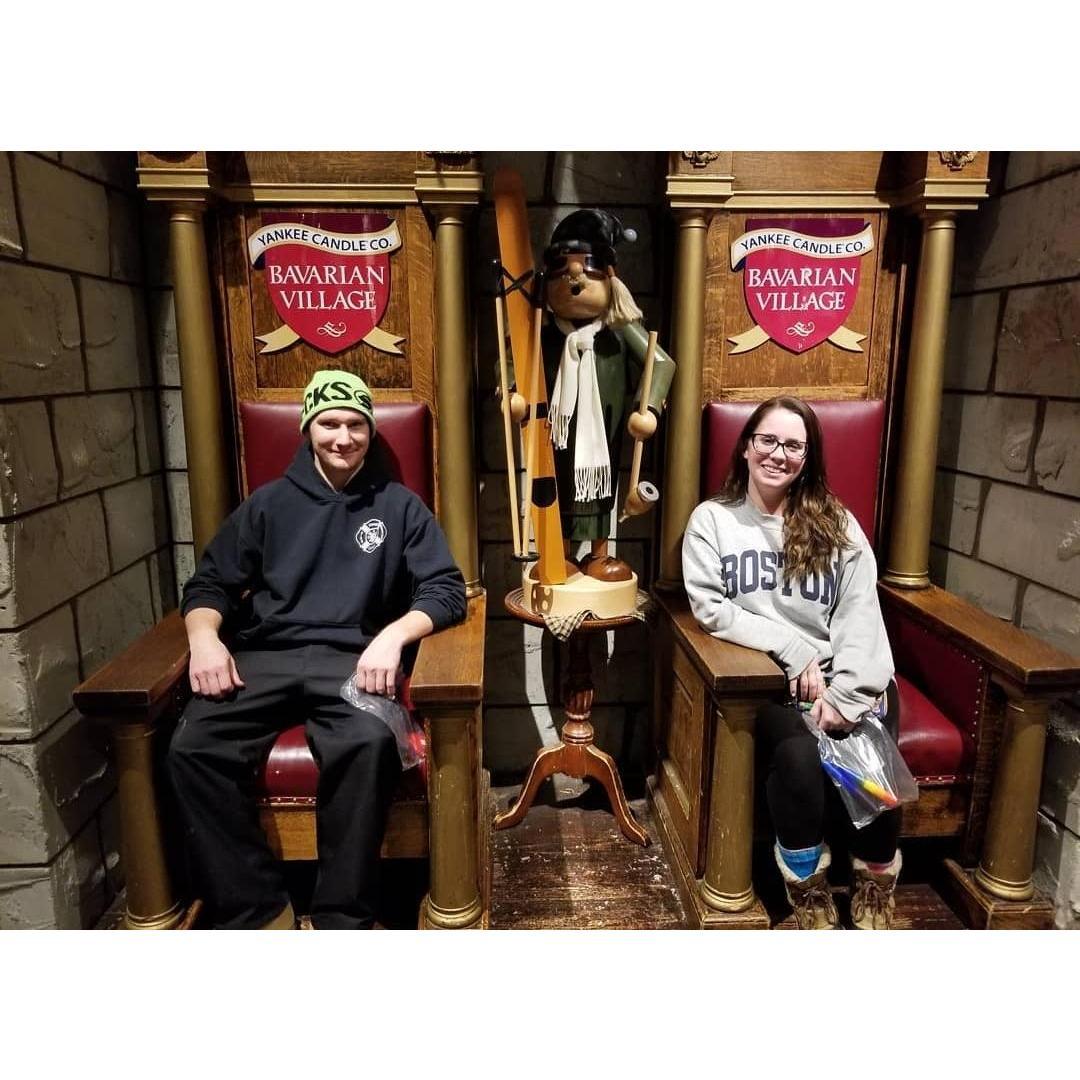 Ethan's first visit to Yankee Candle!
