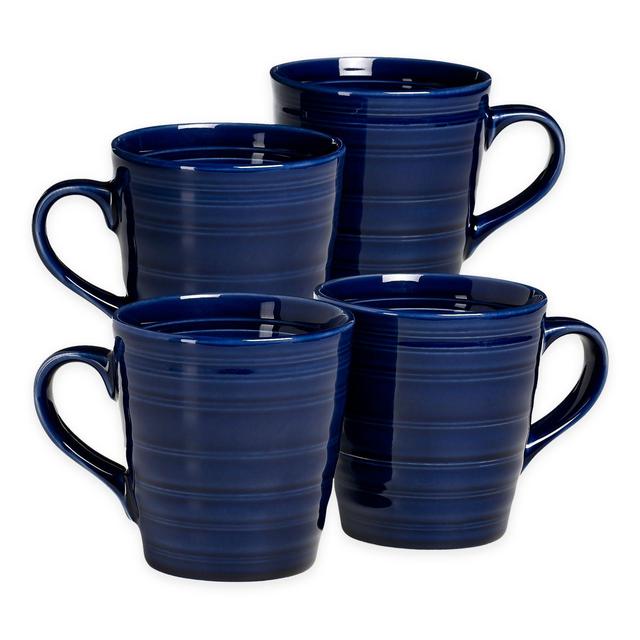 Over and Back® Centric Coffee Mugs in Blue (Set of 4)