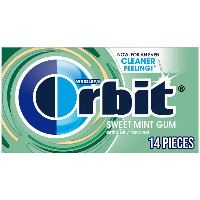 Orbit Sugar Free Sweet Mint Chewing Gum Single Pack - 14 Piece
