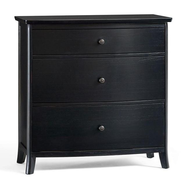 Chloe 3-Drawer Dresser, Black