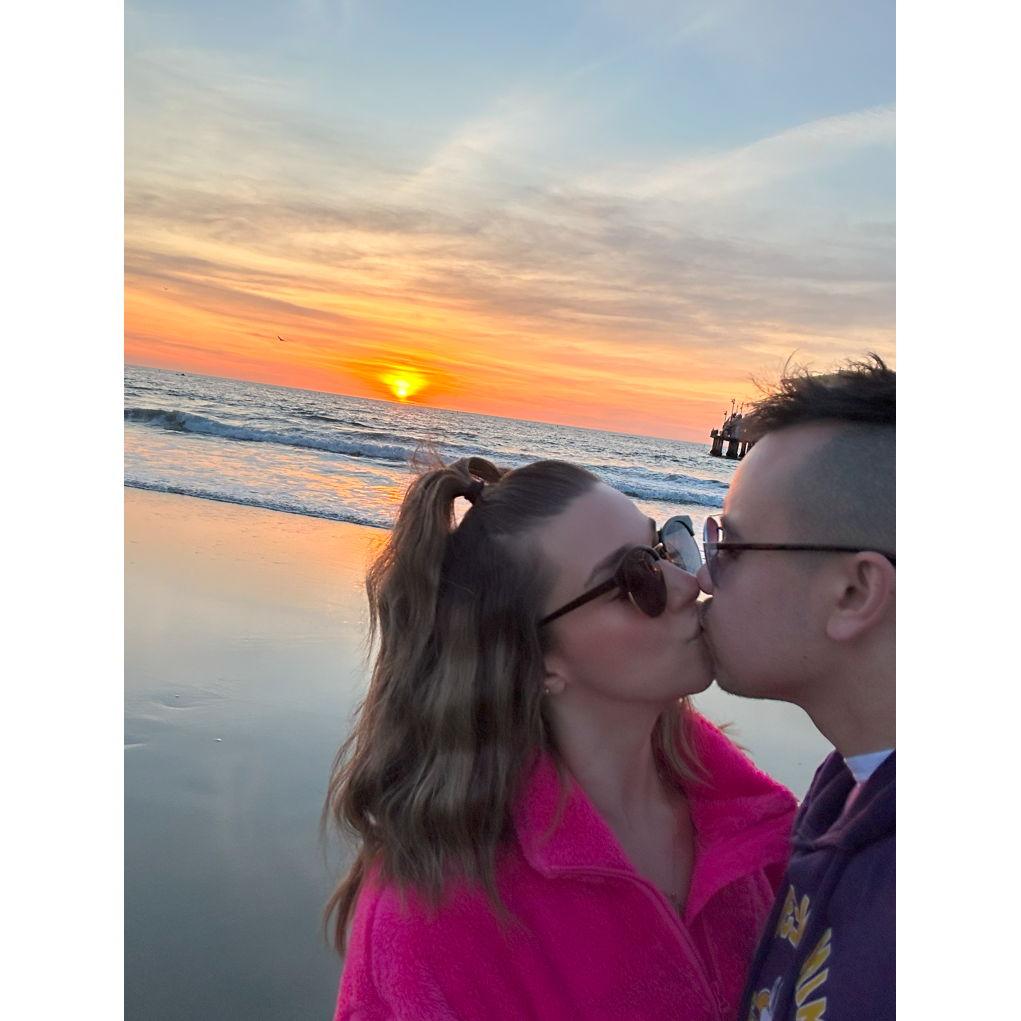 Amber's first time seeing the Pacific Ocean.
