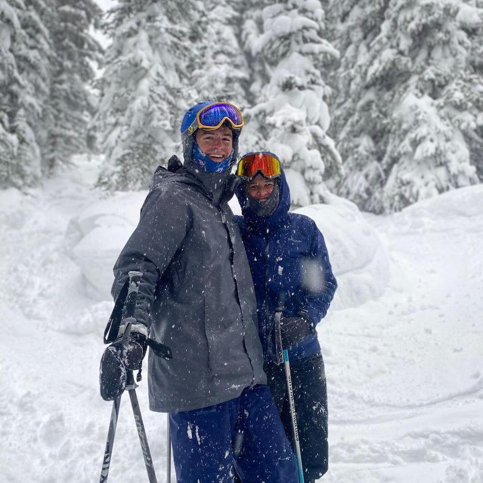 J + T on his company ski trip.... fun fact about this trip is they hadn't told anyone they were dating yet and then got stuck in a snow storm and had to stay at their family friends (hi Motts!)