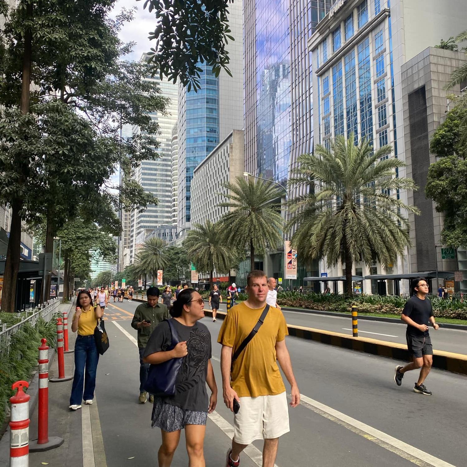 We walk together on the street of Makati and dreaming to have a condominium here LOL