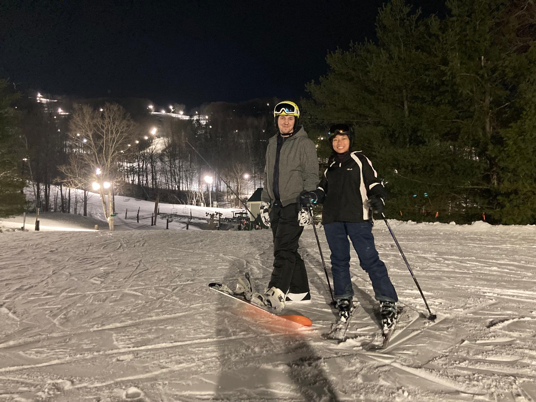 Jiminy Peak Twilight ski and snowboard