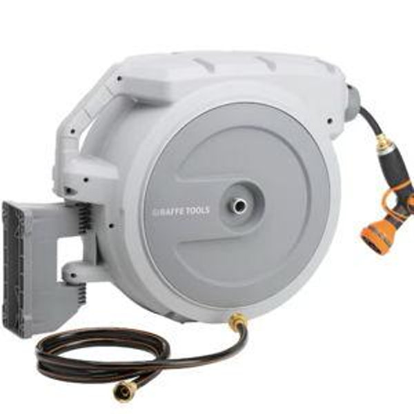 Giraffe Tools Plastic 130-ft Wall-mount Hose Reel