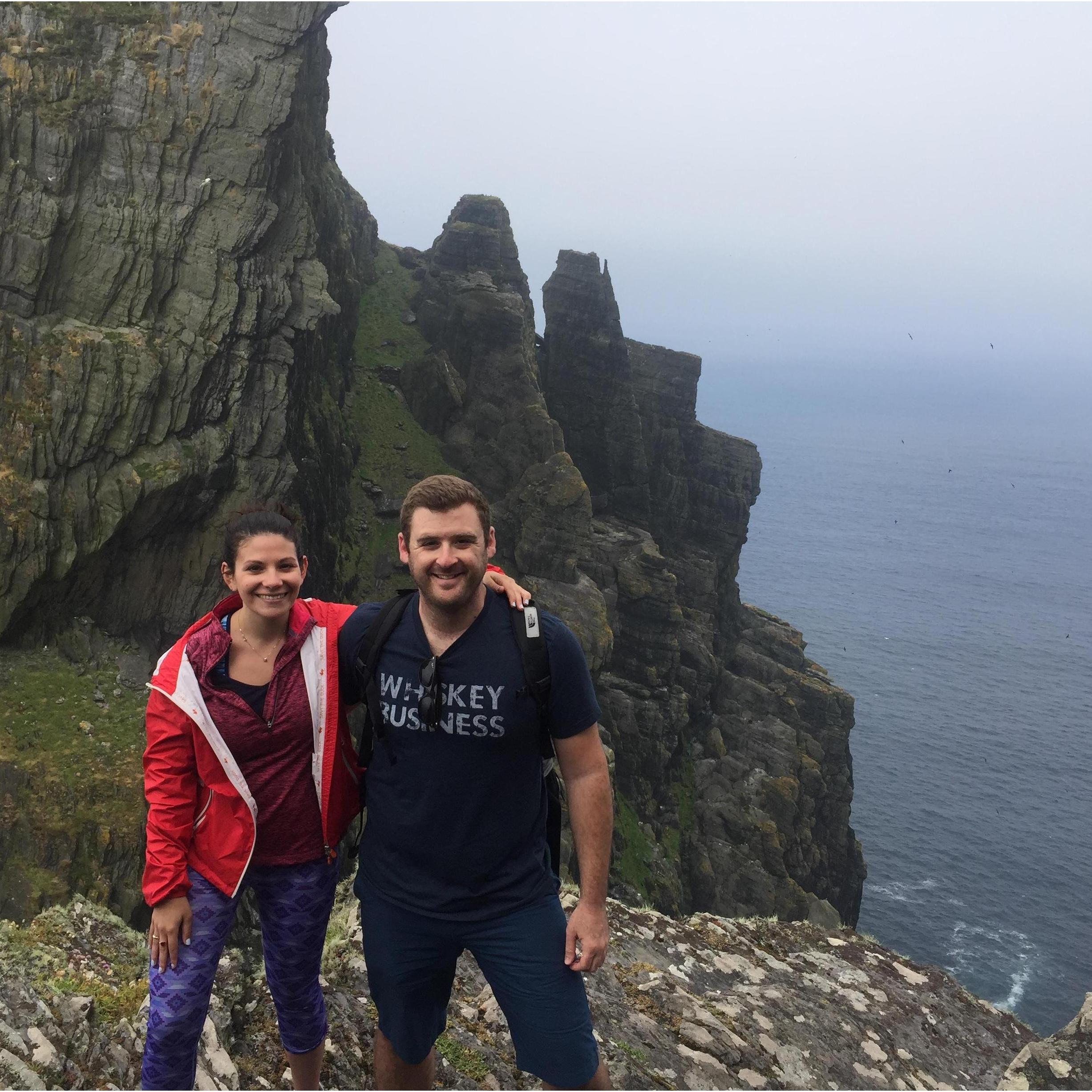 At the top of Skellig Michael in Ireland