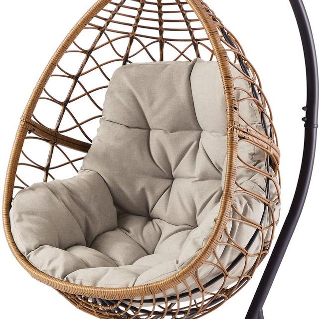 CANVAS Single Patio Egg Swing Chair w/ Stand