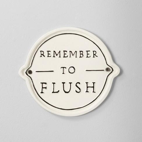 Wall Sign Remember to Flush White - Hearth & Hand™ with Magnolia