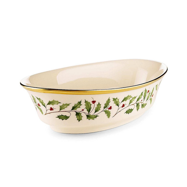 Lenox Serveware, 10" Holiday Oval Vegetable Bowl