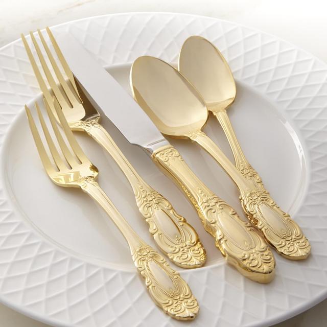 65-Piece Gold-Plated Grand Duchess Flatware Service
