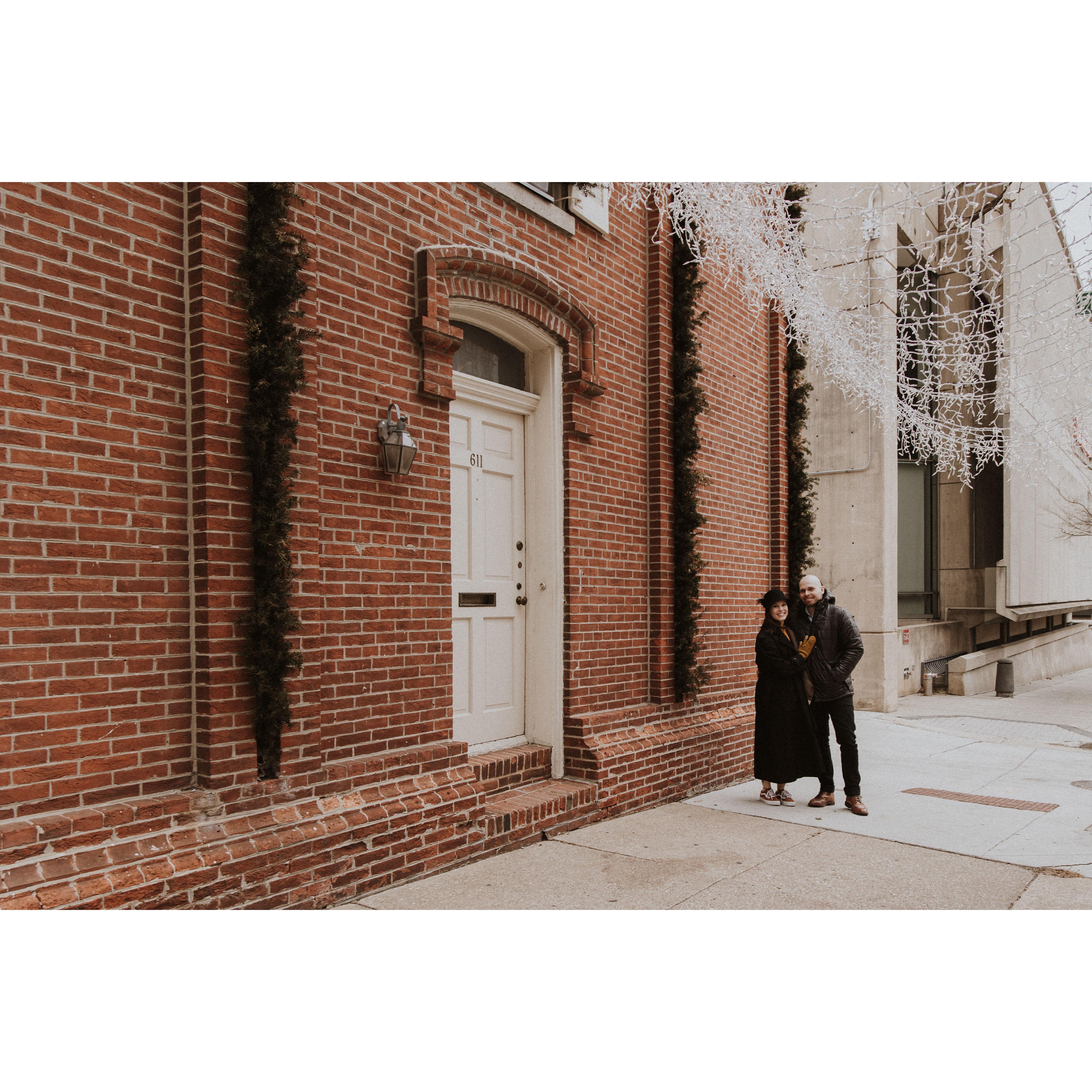 Engagement photo shoot in Baltimore.