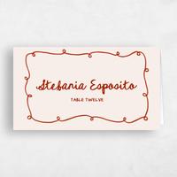 Red Wedding Place Card - Fairuza