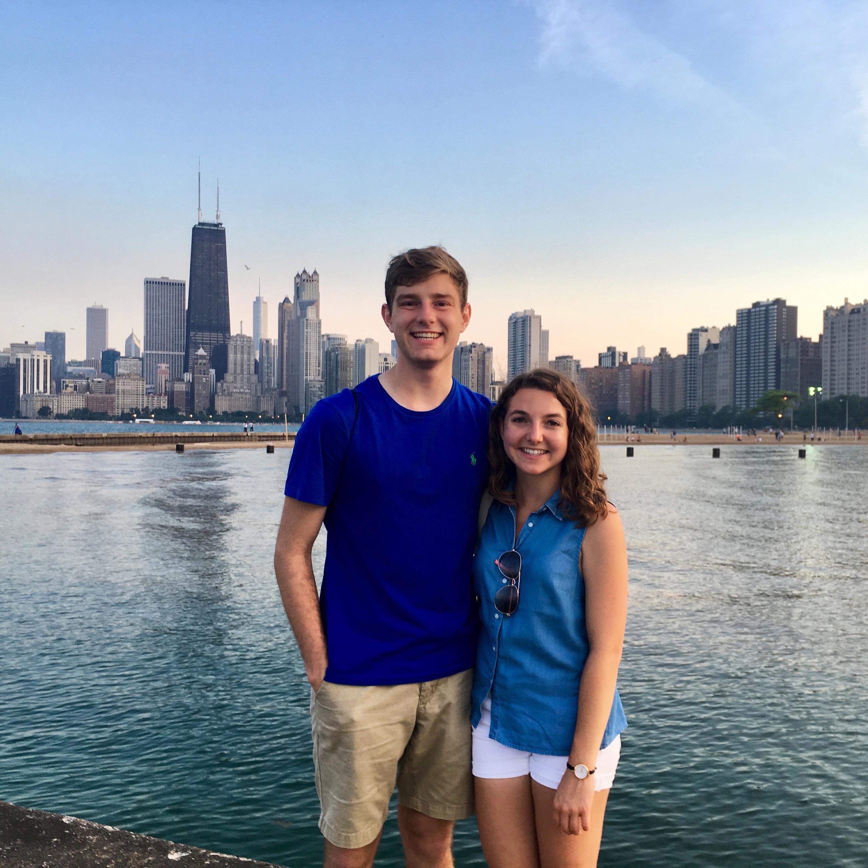 Justin and Mattie walked over 29,000 steps in Chicago seeing everything from Navy Pier to a White Sox game!