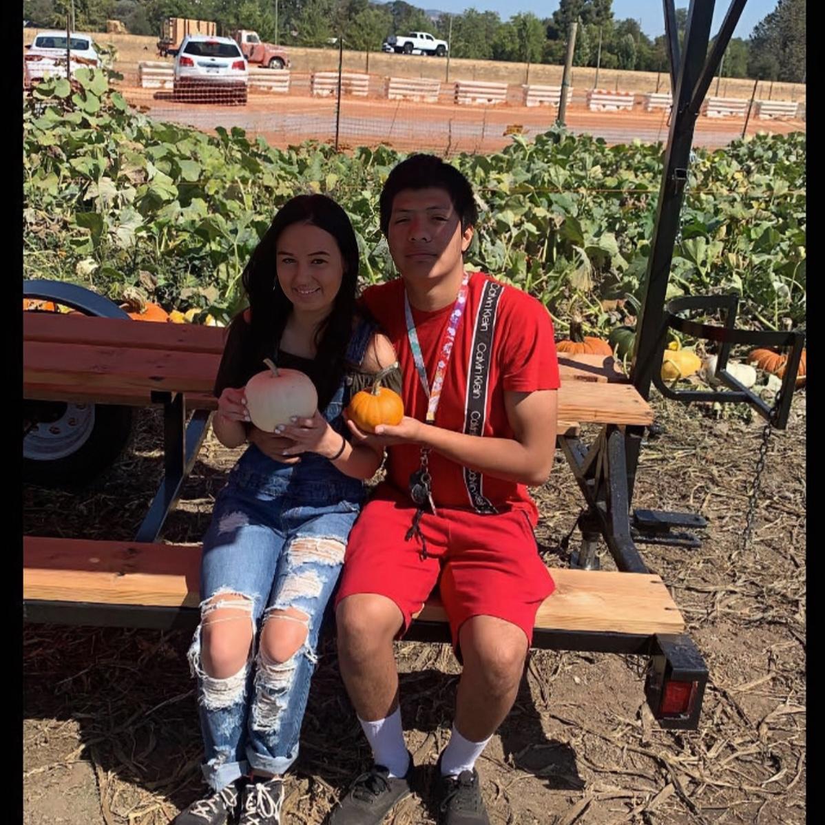 Our second year i beileve we were at the pumpkin patch. We picked pumpkins and went to paint them we picked one for our first cat Clover to she dresses up as a with and went to paint her pmpk