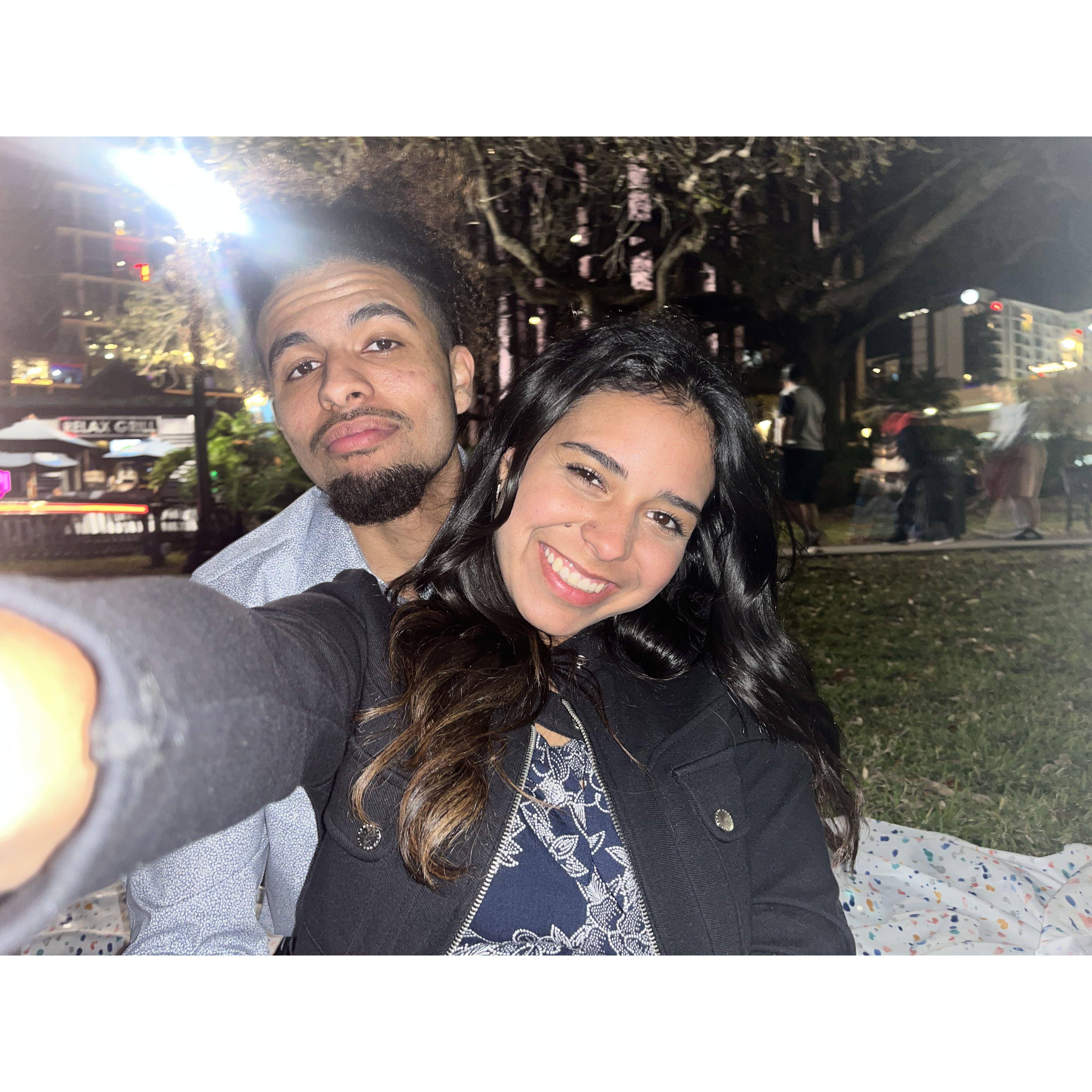 First Valentine's Day (moonlight picnic)