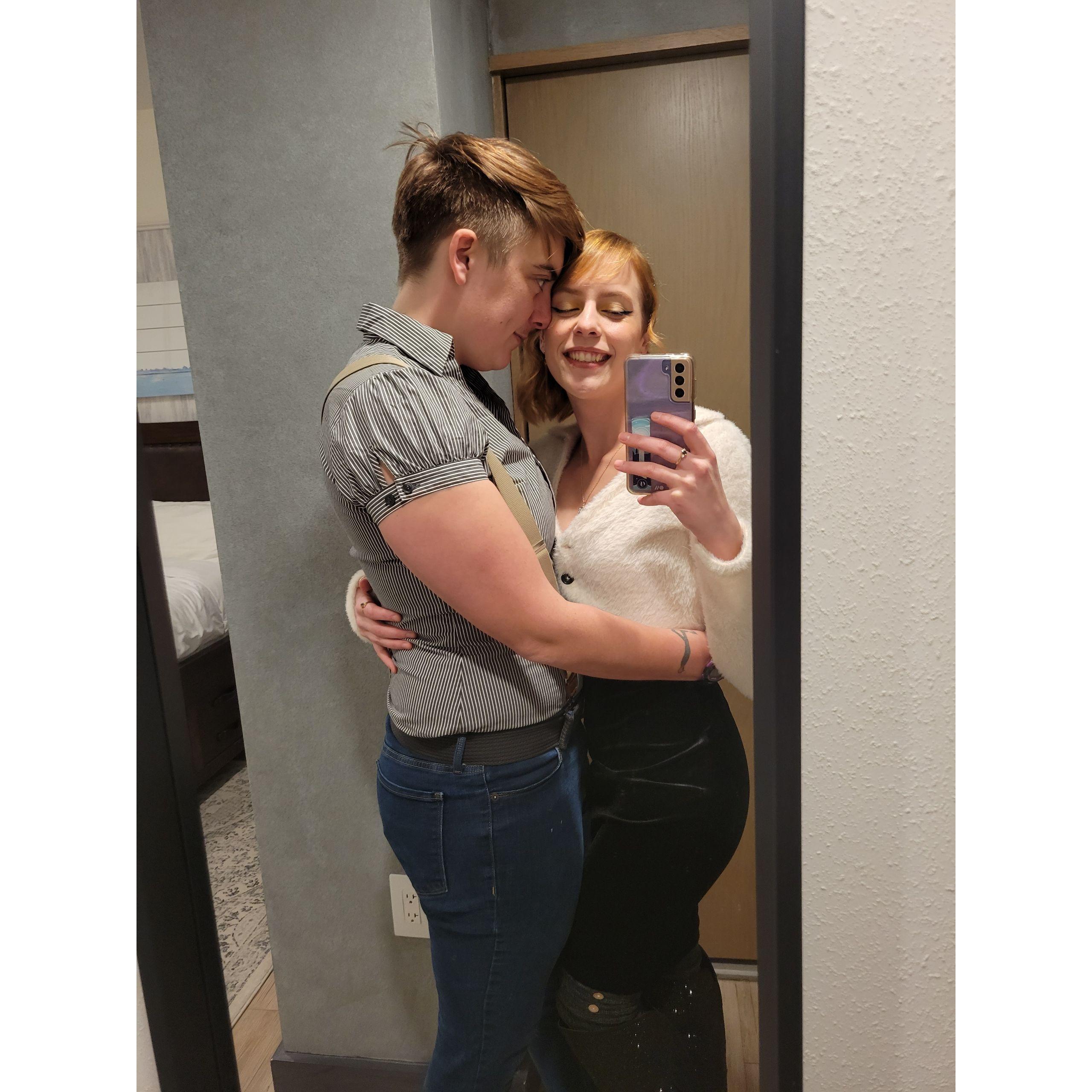 On our way to the Van Gough immersive exhibit.