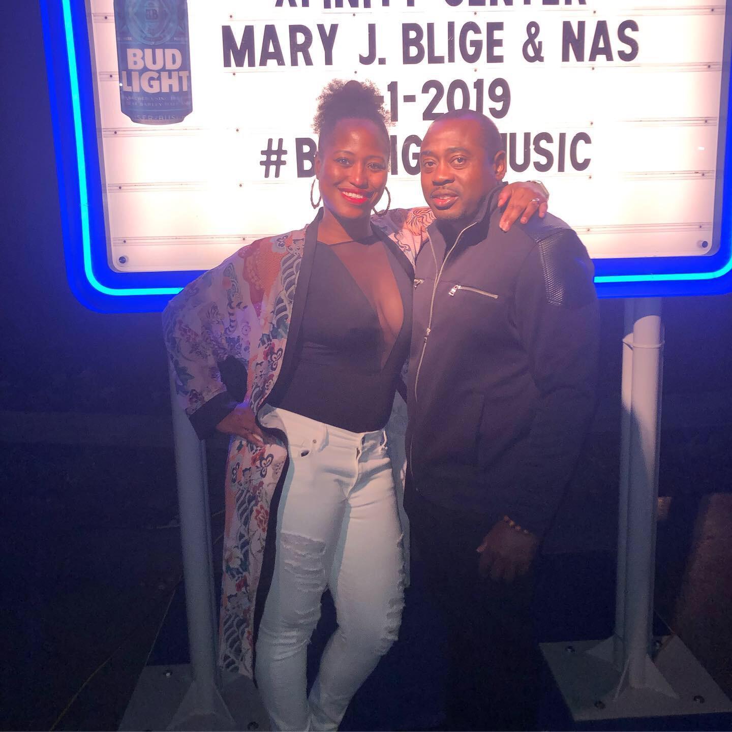 Celebrating Marquisa's birthday at the MJB & Nas concert in 2019.