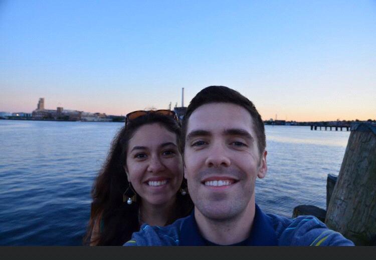 Waiting for fireworks by the harbor in Baltimore. - September 2013