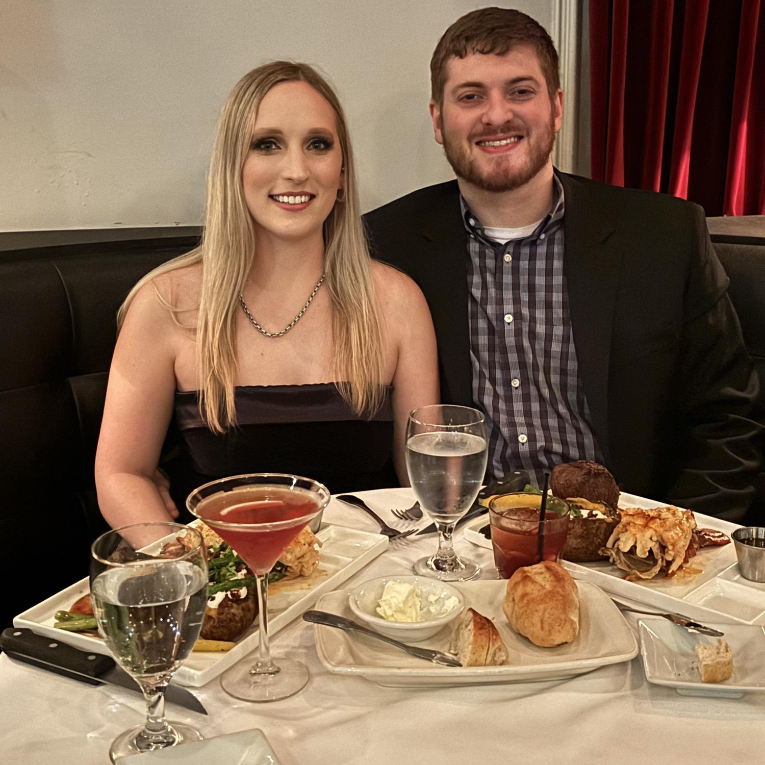 Dinner right before the engagement at Authors in Addison.