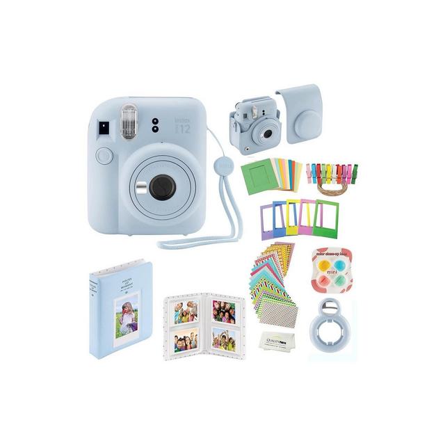 Fujifilm Instax Mini 12 Instant Camera with Case Decoration Stickers Frames Photo Album and More Accessory kit Pastel Blue