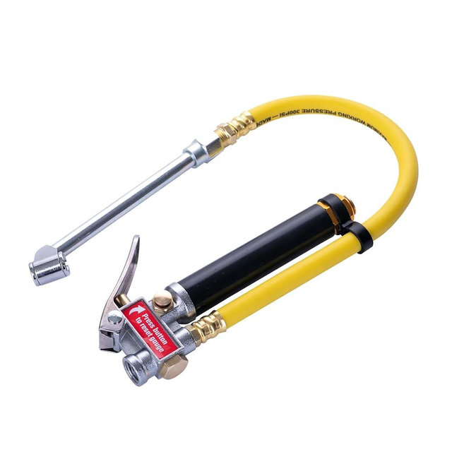CRAFTSMAN Dual Foot Inflator and Gauge, 20-120 PSI, Built-in Relief Valve, 1/4-Inch NPT Air Inlet