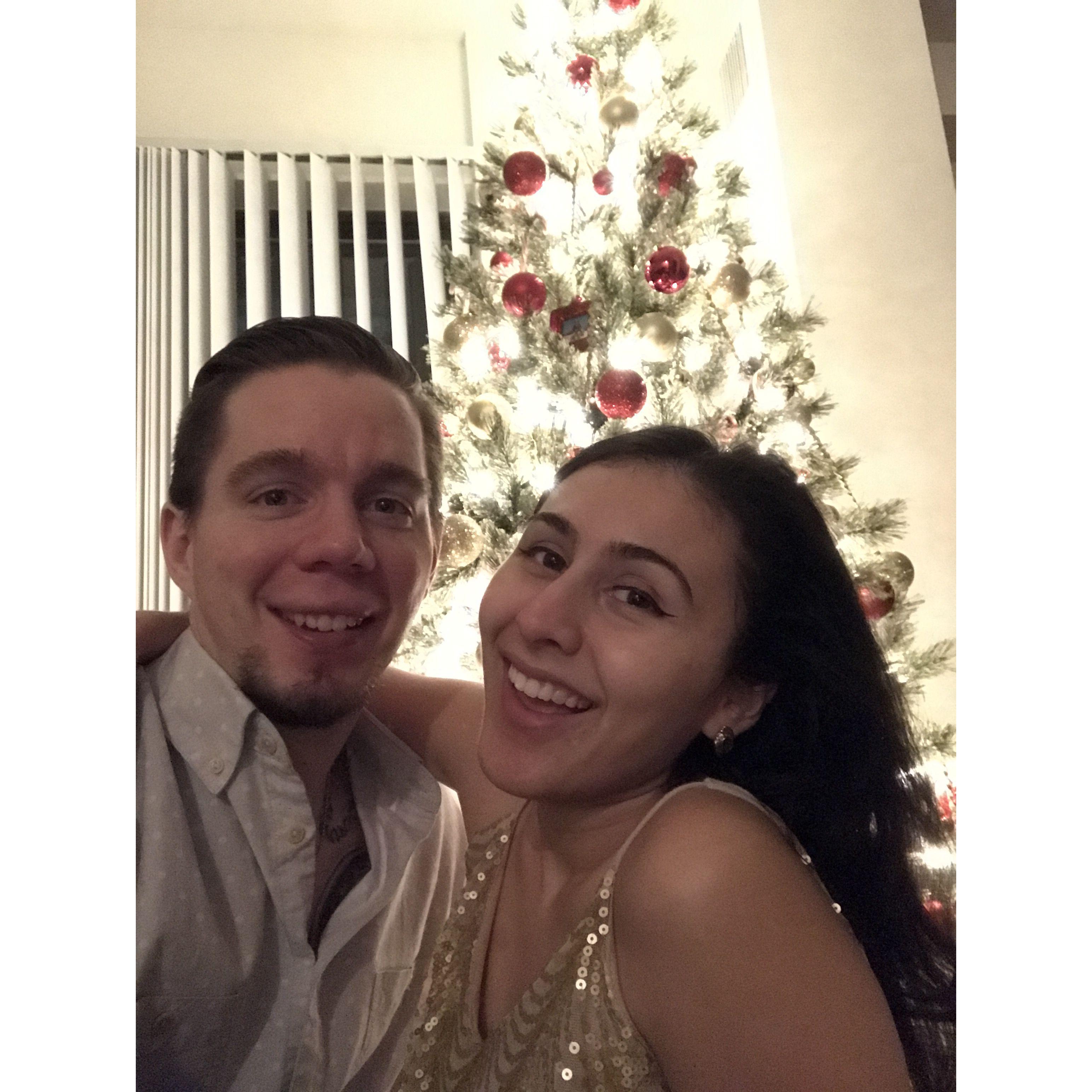 Finally home after the family New Year's Eve party - January 2017