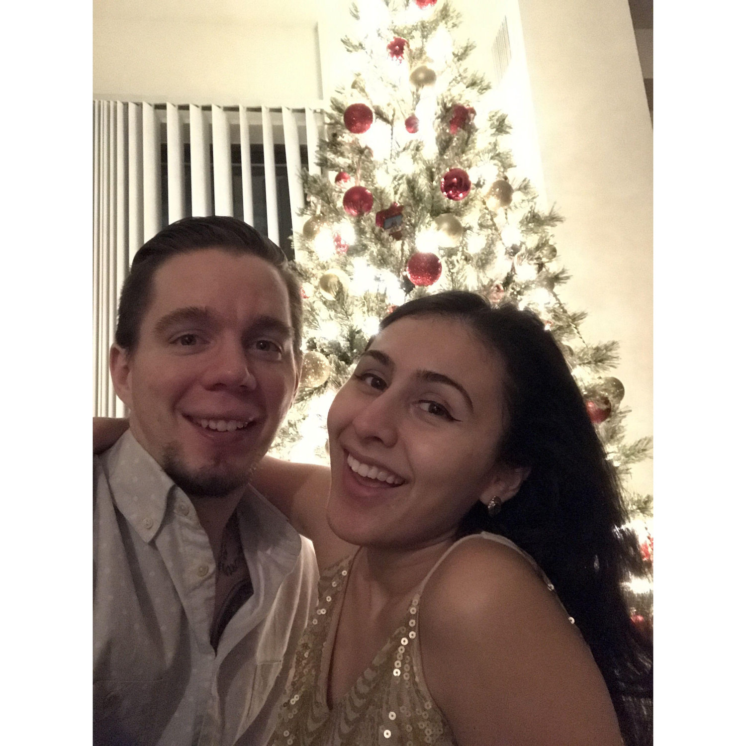 Finally home after the family New Year's Eve party - January 2017