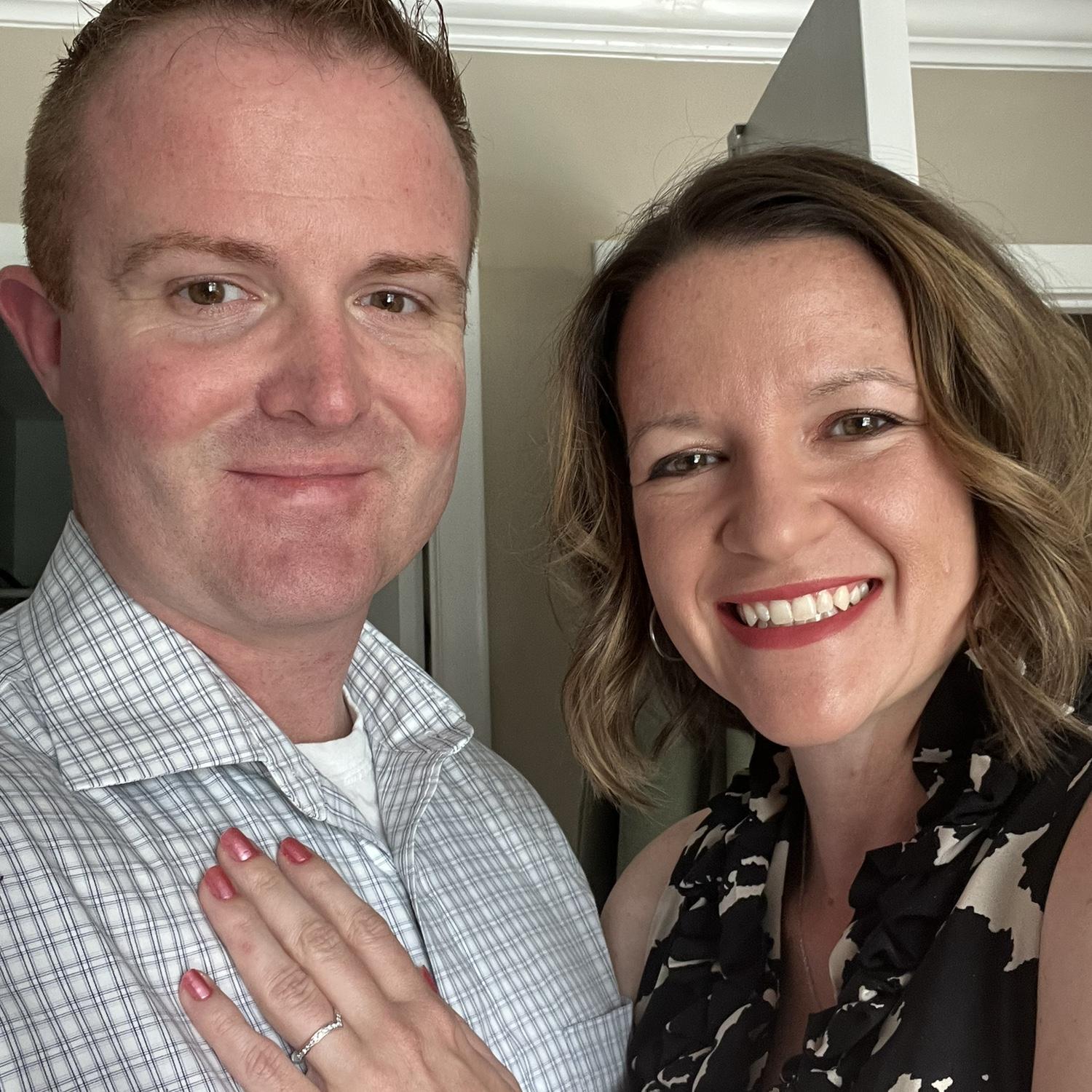 Our first date night as an engaged couple