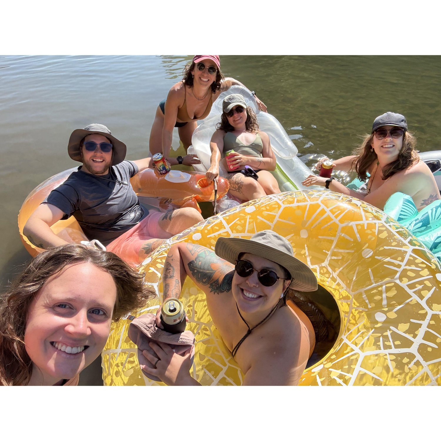 Floating on the Snoqualmie River with friends, Stephan, Alex, Sydney, and Dylan. August 2025